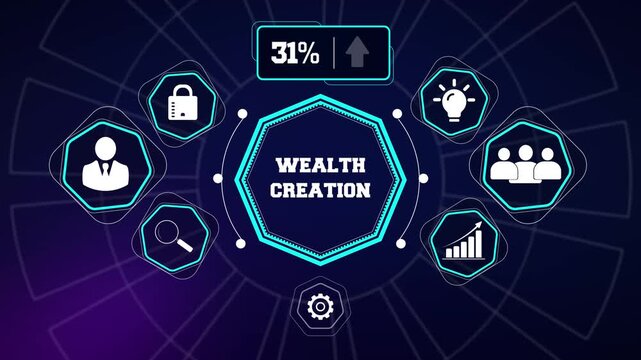 Wealth creation strategies presentation layout perfect for luxury private banking advertisements financial legacy tutorials and advisor clips