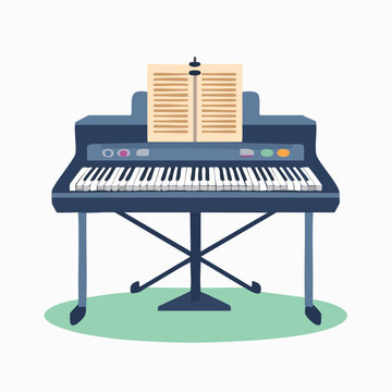 Digital Piano with Sheet Music Stand