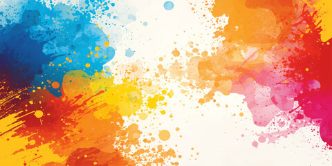 Abstract colorful watercolor background with paint splashes, ink textures, and artistic paint design © Md Shofiqul