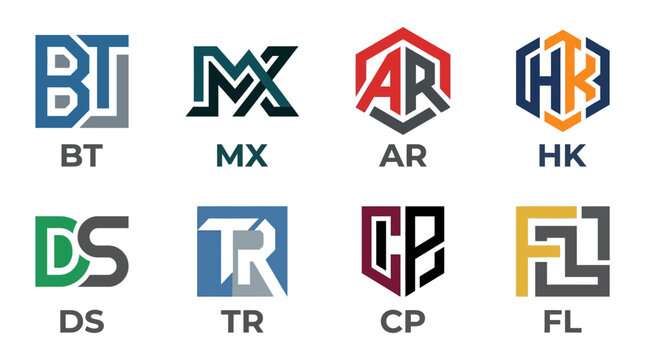 Collection of company logos designs.