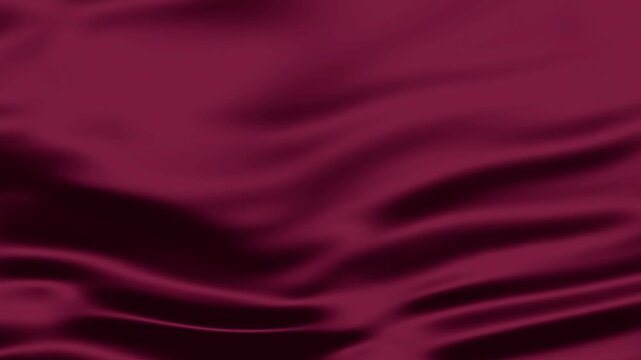 Deep Burgundy Silk Fabric Waves with Smooth Luxury Motion Background