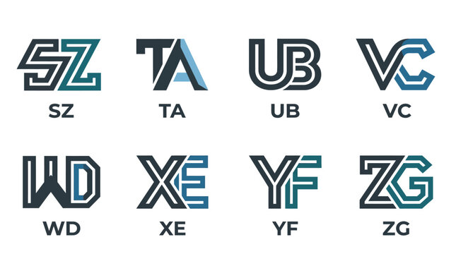 Letters with unique design elements.