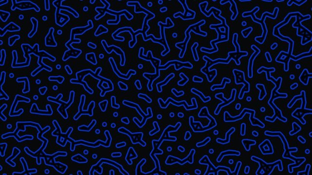 Abstract Blue Lines on Black Background