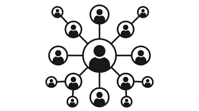 A network of people connected in a social or professional community