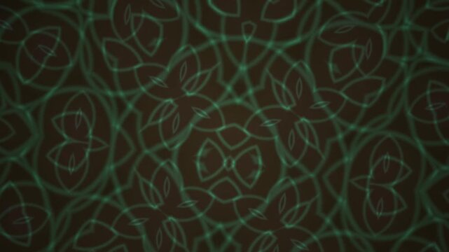 Abstract dark green pattern design with symmetrical shapes background