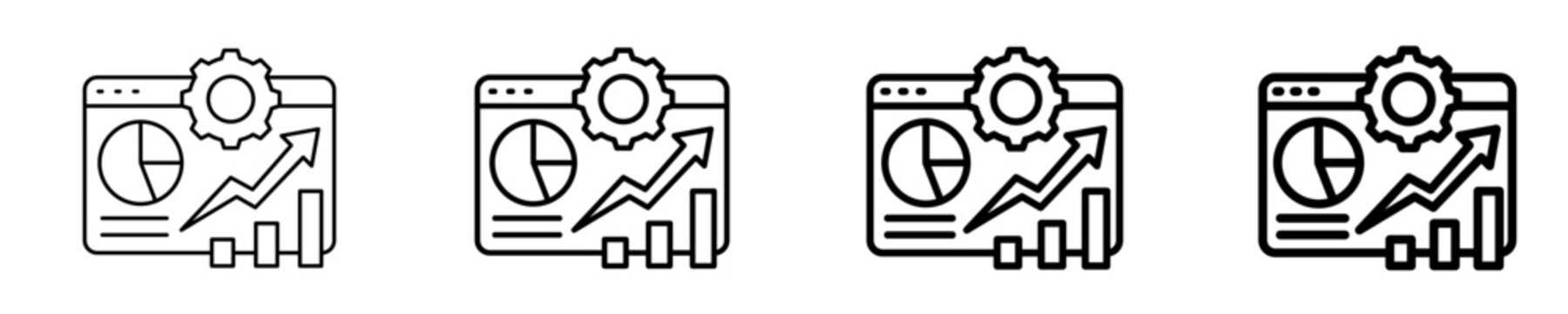 Marketing Analytics Icon Set Different Style Collection