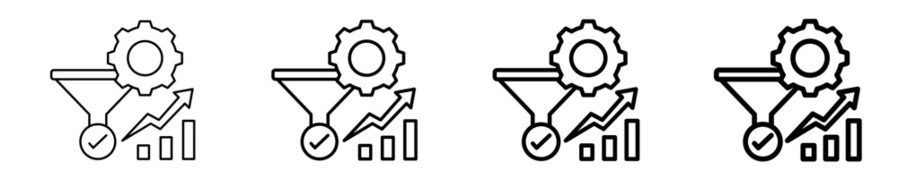 Conversion Rate Optimization Icon Set Different Style Collection