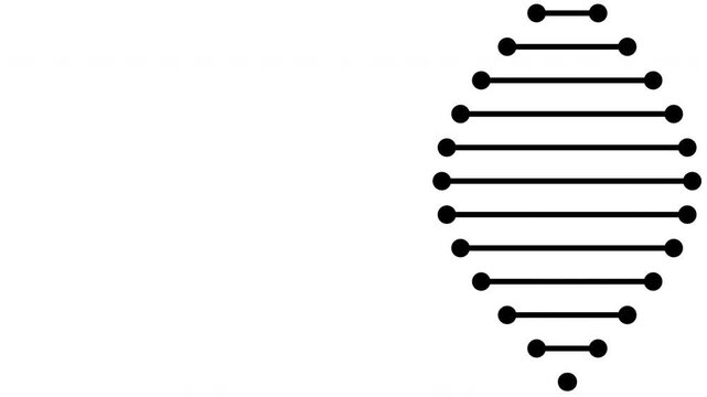 Flat vector style DNA strand animation looping continuously on a solid white background. Ideal minimalist graphic element, science display banner, and video overlay asset.