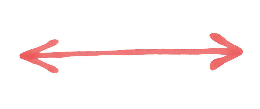 じんわりしたマーカーで描いた両端矢印