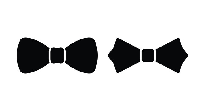two bow ties in black silhouette tie formal wear menswear fashion accessory contrast graphic simple iconic