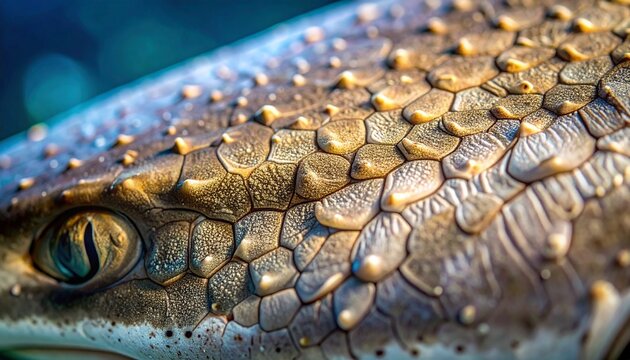 Close-up of a venomous rattlesnake coiled on rocky terrain.