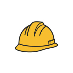 Fototapeta premium Yellow hard hat for construction worker safety on site