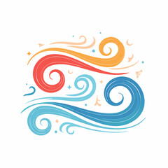 Fototapeta premium Abstract Swirls of Wind and Water