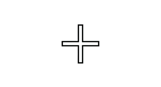 Plus Sign Symbol Icon Mark.
