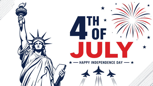 Statue of liberty 4th of july fireworks independence day celebration