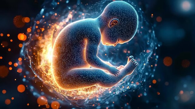 A stunning visualization of a baby before birth.