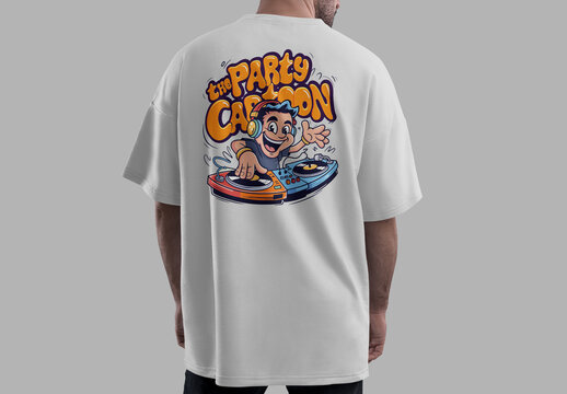 Colorful DJ Cartoon Apparel Tshirt Design