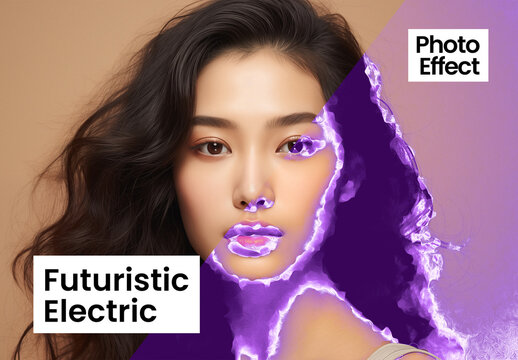 Futuristic Electric Photo Effect