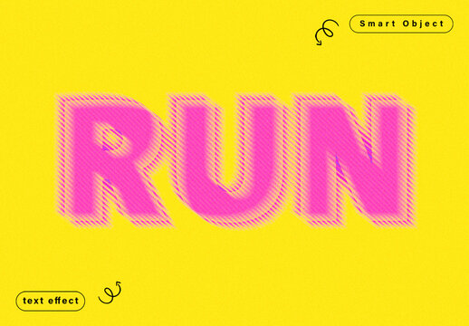 Neon Motion Blur Text Effect Template