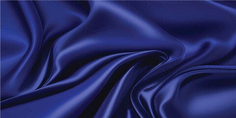Fototapeta premium Abstract vector background luxury blue cloth or liquid wave or wavy folds of grunge silk texture satin velvet material, luxurious background or elegant wallpaper