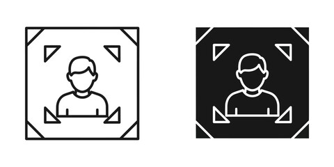 Person profile portrait icon set with identity character interface illustration collection minimalist © ICON  WAREHOUSE