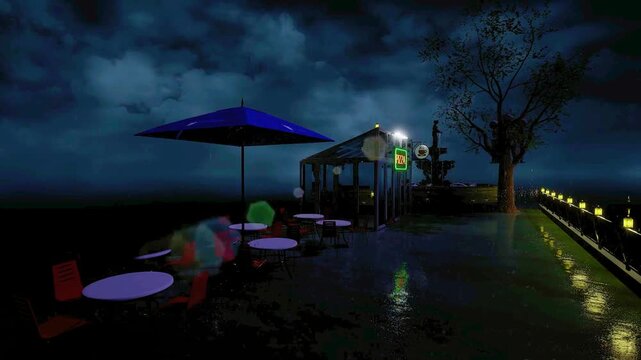 Majestic Contrast Displaying Crisp Mid-Up Fairground Details and Radiant Light Displays of a Carousel at Night in 4K Cinematic Close Up