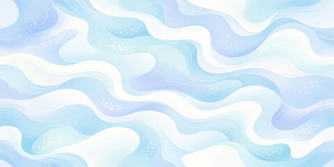 abstract blue wave seamless pattern background with ocean water texture and smooth curved liquid lines design © AeroVista