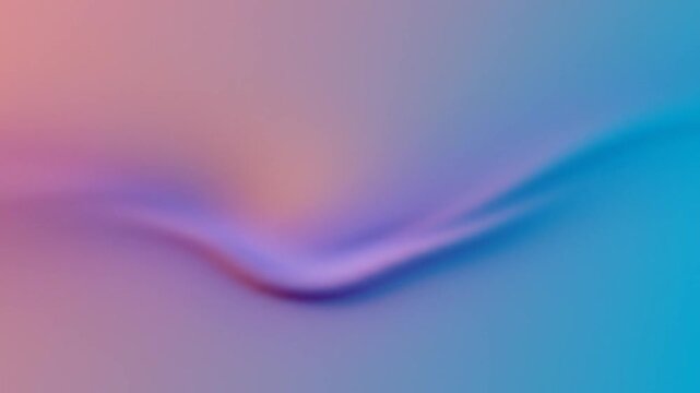 Abstract soft gradient background featuring smooth blending of peach, lavender, and sky blue tones in a curved wave pattern with a minimalist aesthetic and blurred texture.