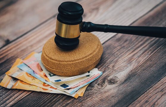 gavel and money
