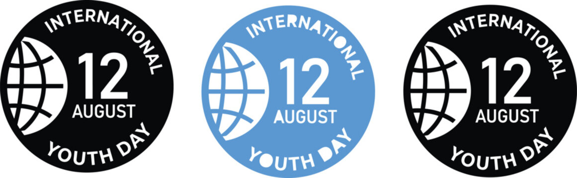 International youth day logo on august 12