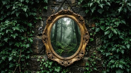 Fototapeta premium Enchanted Forest Mirror Portal