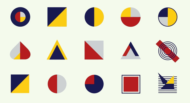 Geometric Shapes, Bold Colors, Minimalist Design, Pattern
