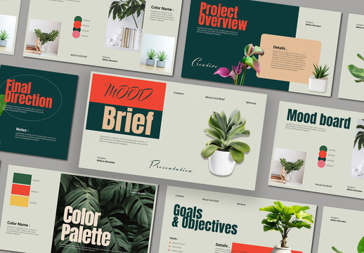 Mood and Brief Presentation Template Design Layout