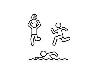 Fototapeta premium Triathlon Sports Icons