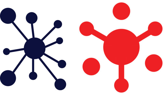 Abstract network node diagram with connected points and lines representing digital connectivity.