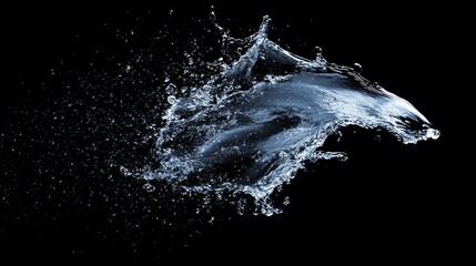Obraz premium Water splash on black background
