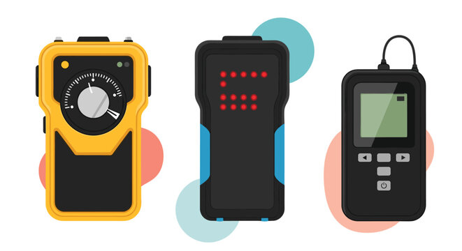 Selection of portable electronic measurement devices and digital testing tools used for technical inspections and data.