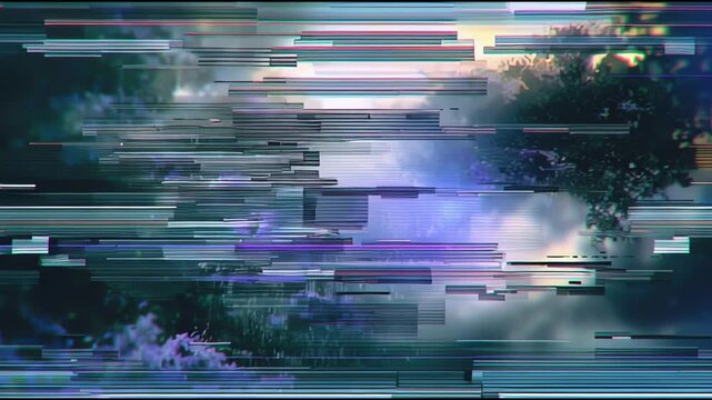 Glitchy Digital Landscape