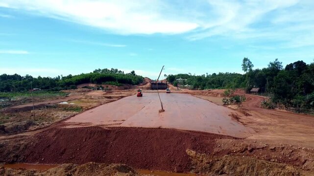 Roadbed Preparation and Compaction for Highway Construction Project