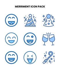 Fototapeta premium Merriment Two Colour Vector Icons Pack
