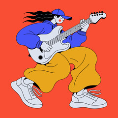 guitar player cartoon