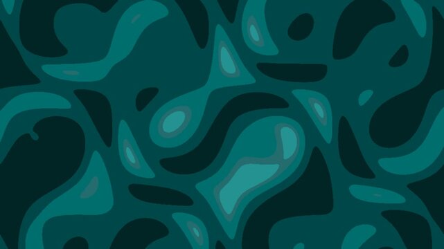 Abstract dark teal fluid pattern background with organic shapes