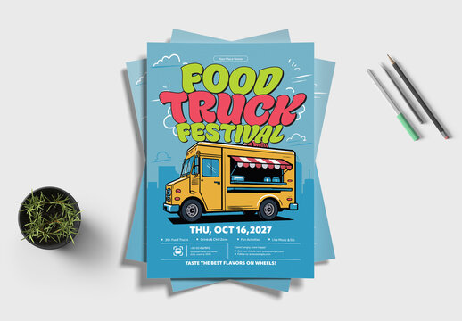 Street Food Festival Poster Design