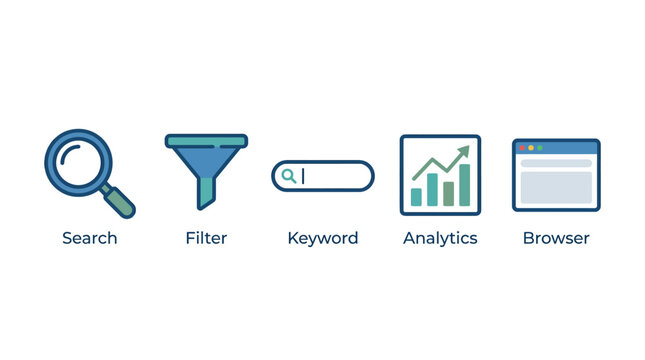 Searching and filtering data for analysis on a browser screen
