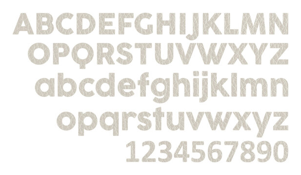 fonts, letters and numbers (leather design) - artwork 1