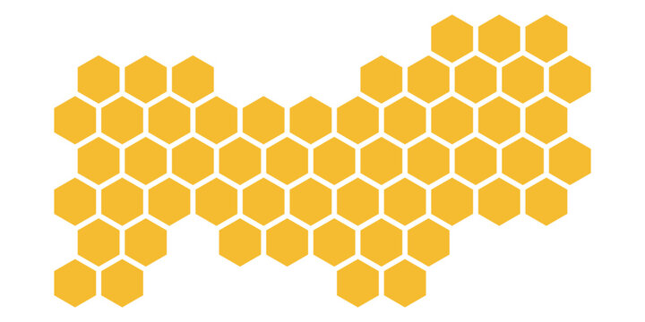 simple golden color honeybee pattern design.