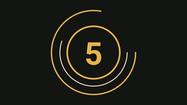 Premium Luxury Black and Gold Event Countdown Animation Background