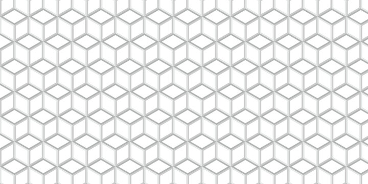 simple grey 3d outline cube pattern design.