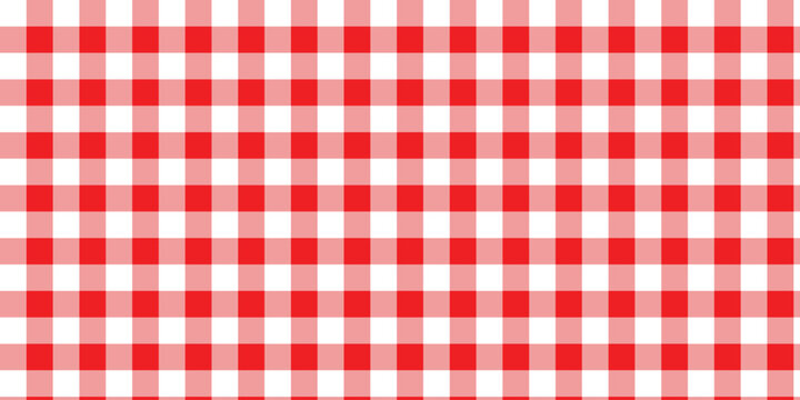 simple red checkered plaid pattern vector for banner poster background.
