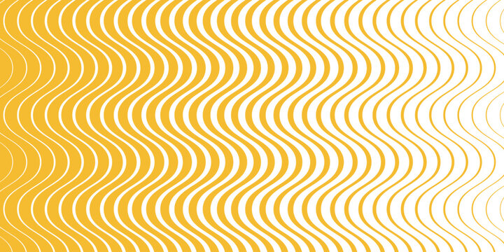 simple golden color thin to thick smooth wave line pattern vector for banner poster background.